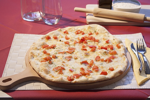 Pizza Mozzarella and Cherry Tomatoes