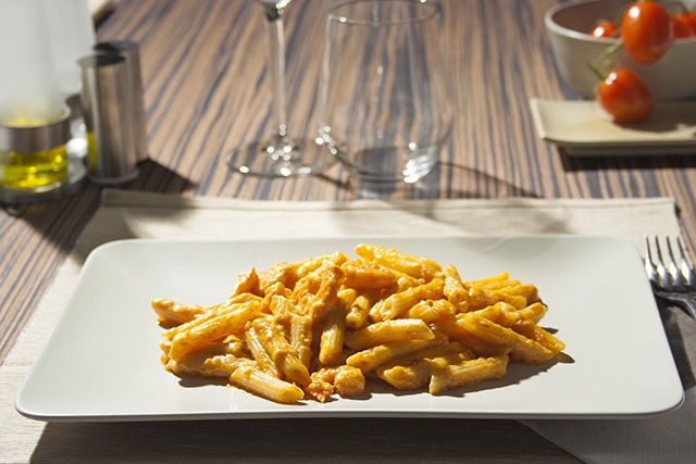 Penne Wodka e Gamberetti